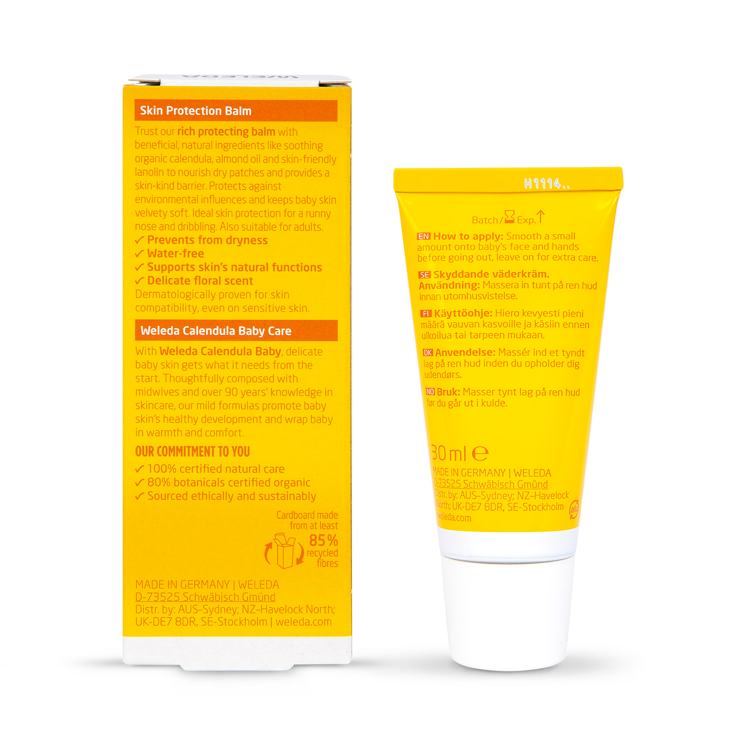 Weleda baby skin protection balm 30ml (British brand)