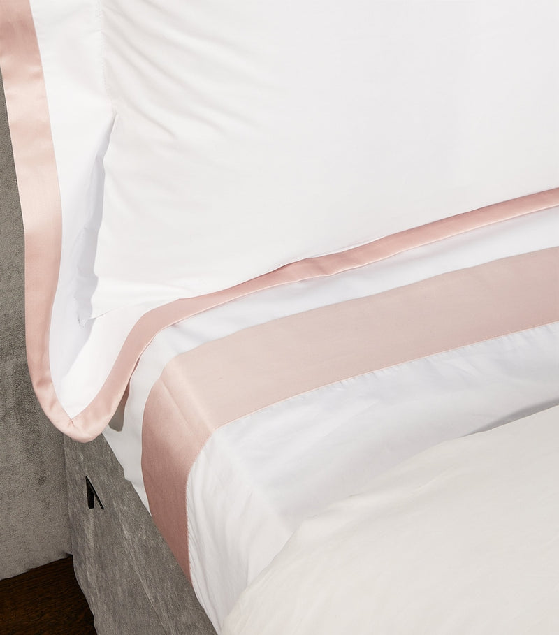 Celso De Lemos Super King duvet cover with Egyptian cotton and contrasting borders - British product