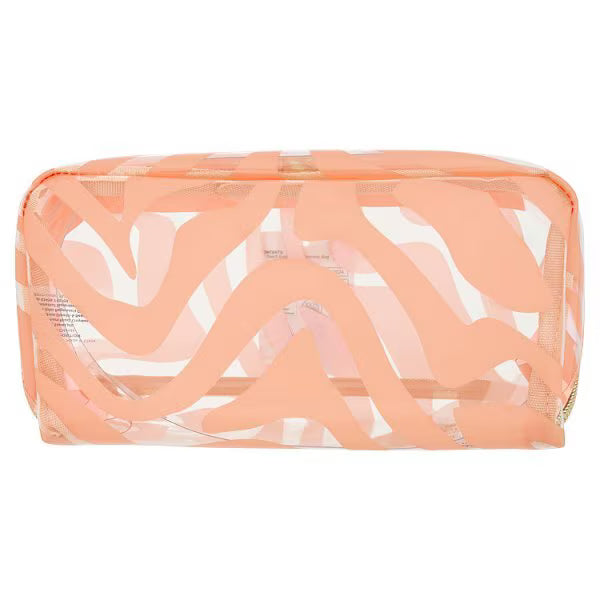 DNR Superdrug peach expandable cosmetic bag - British product