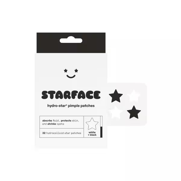 Starface Hydro-Star patches black and white 32ct (British brand)