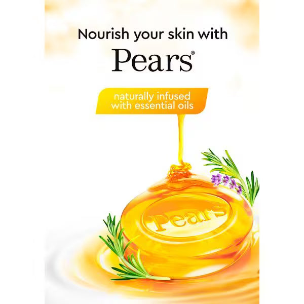 Pears Transparent Soap Bar 125g, imported from the UK