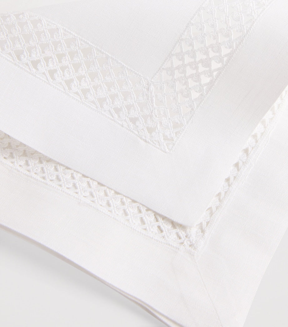 Dea linen embroidered Liri table runner 50cm x 210cm - British product