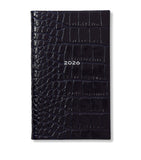 Smythson Mara Leather Croc-Embossed Panama 2026 Pocket Diary (British brand)