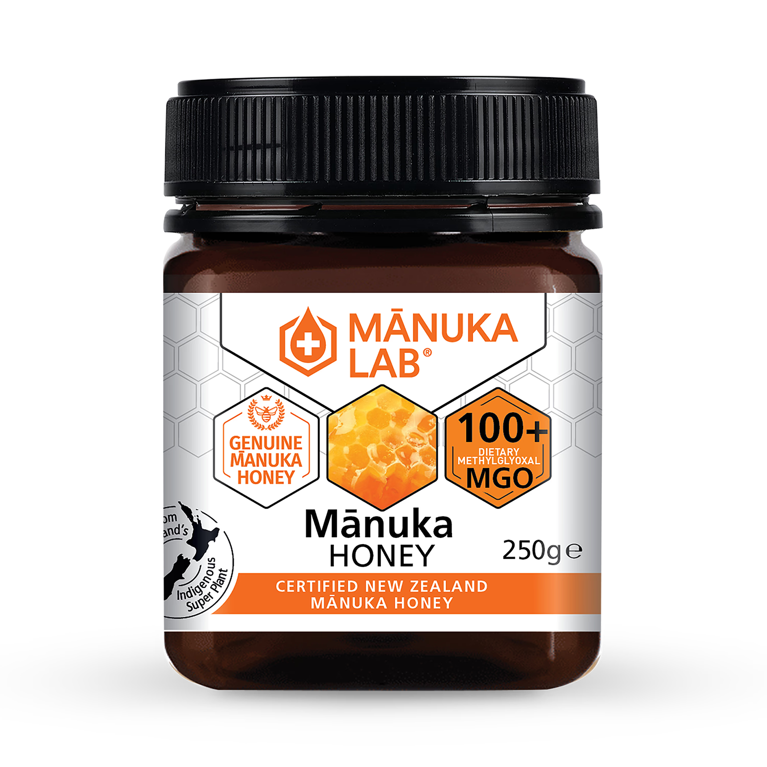 Manuka Lab Monofloral Honey 100 MGO 250g, imported from the UK