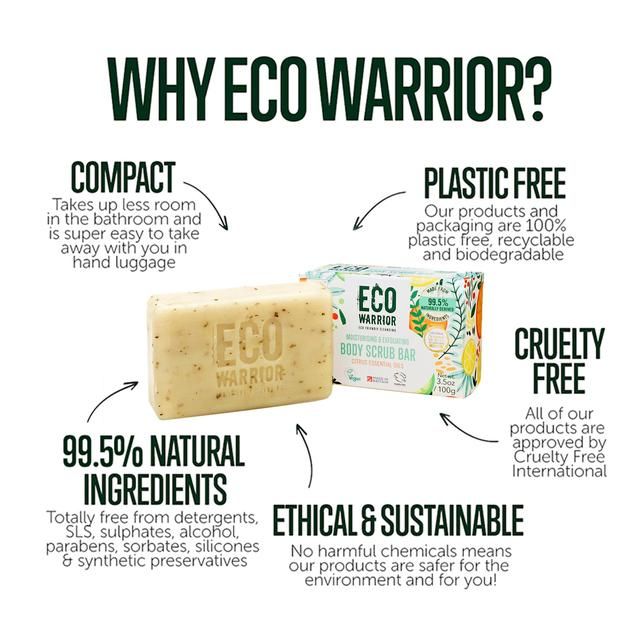 Eco Warrior Body Scrub Bar   100g