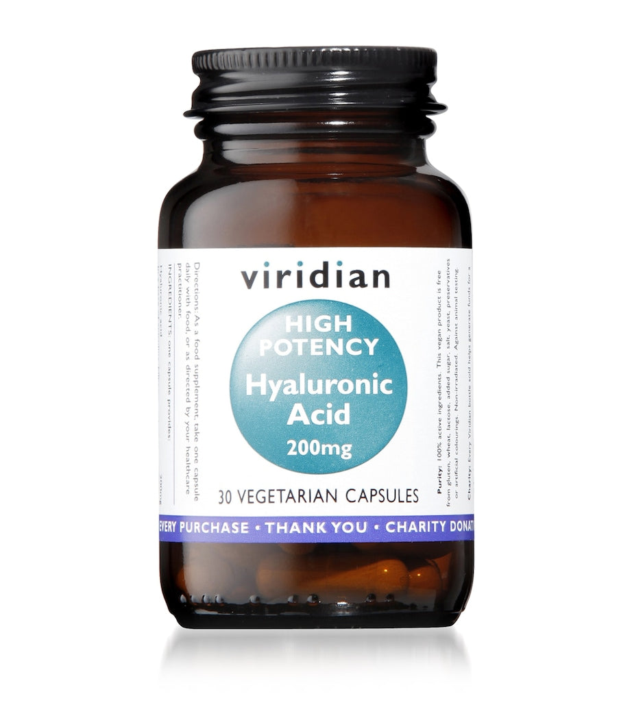 Viridian Hyaluronic Acid Supplement 30 Capsules (British brand)