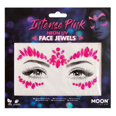 Moon Glow Neon UV Face Jewels Intense Pink Skin Gems