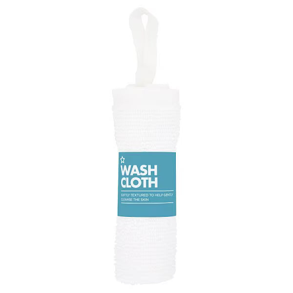 Superdrug Flannel White Cleaning Cloth For Bathroom Use (British brand)