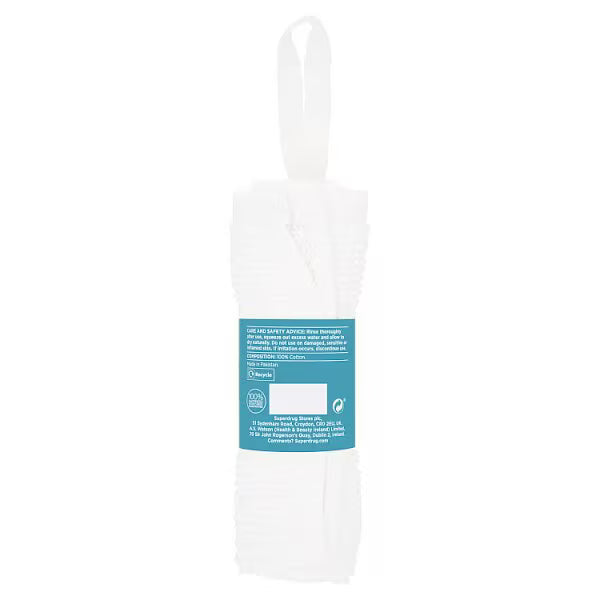 Superdrug Flannel White Cleaning Cloth For Bathroom Use (British brand)
