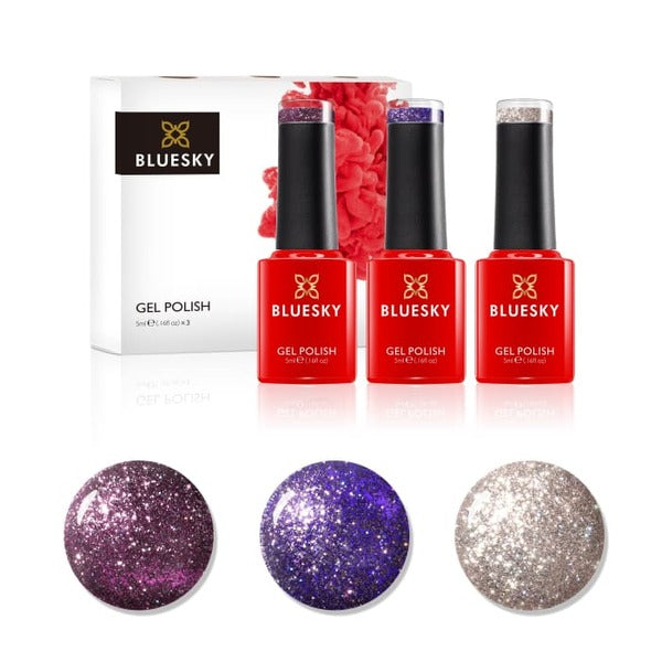 Bluesky Dazzling Mini Trio Set gel polish - British product