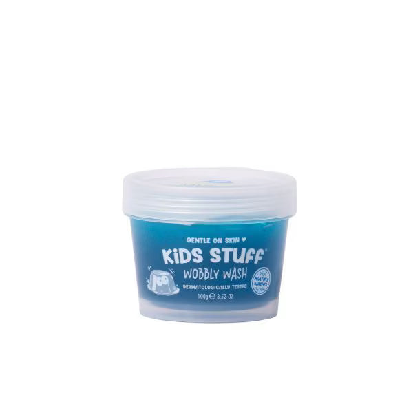 Kids Stuff Wobbly Wash Bubble Bath Blue 6 pack 100g, UK version