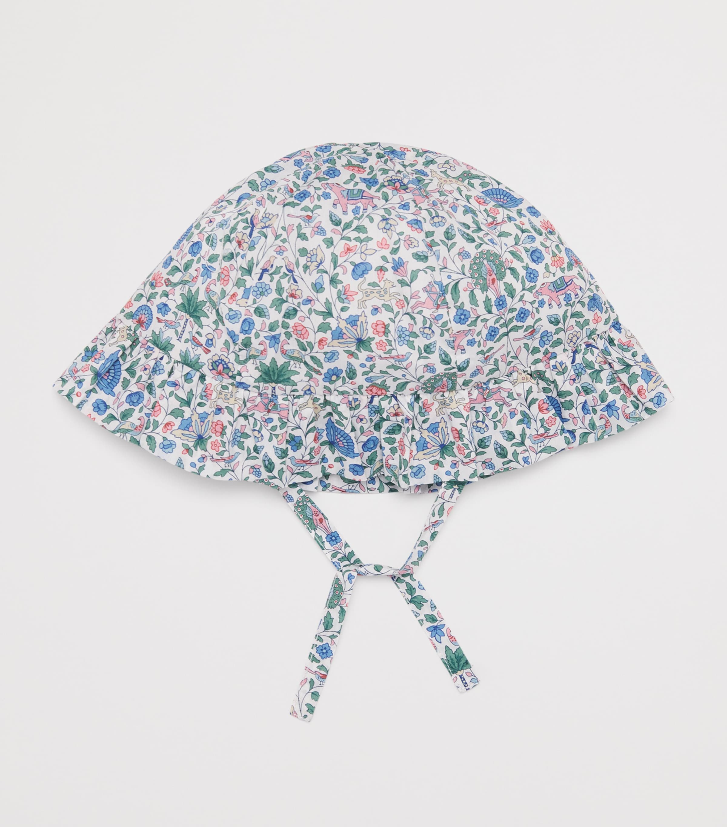 Tartine et Chocolat Cotton Liberty Print Floral Bonnet