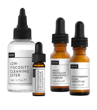 Skincare Set with Low-Viscosity Cleaning Ester and Serums for Hydration