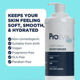 ProEvia light daily moisturiser 500g, imported from the UK