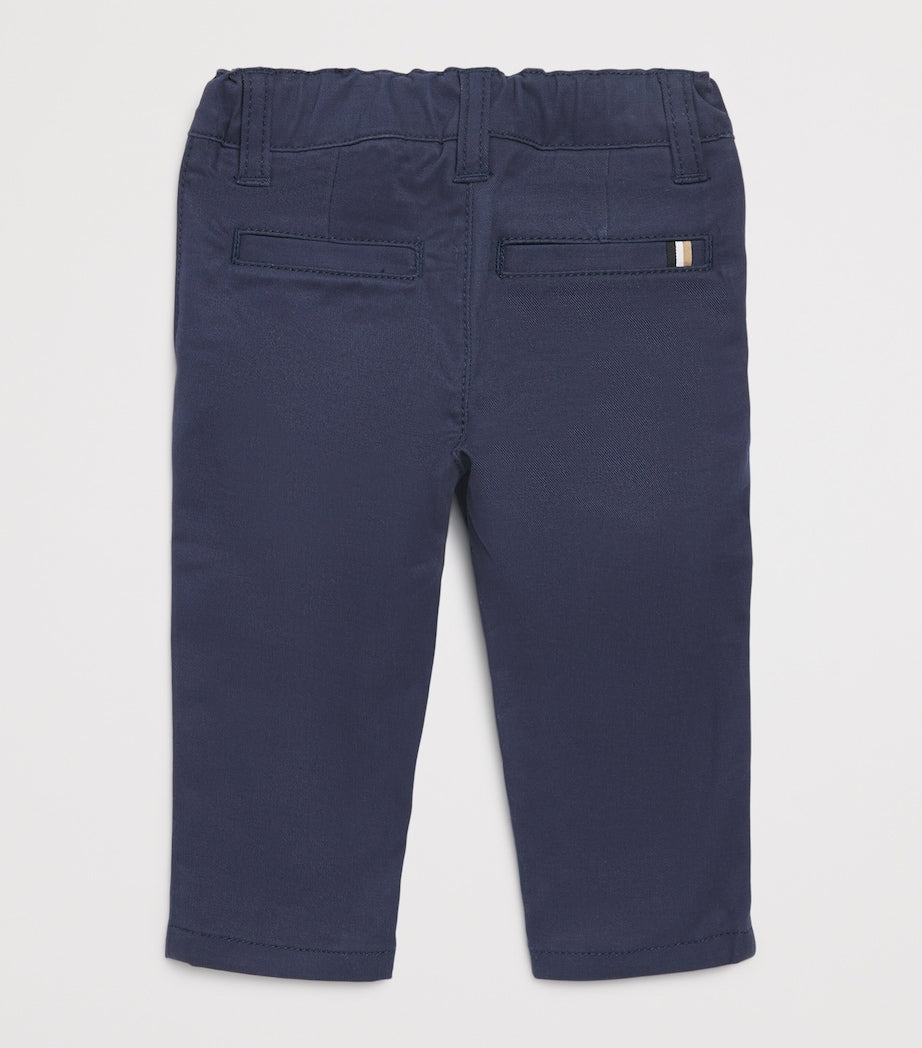 BOSS Kidswear stretch-cotton chinos for ages 3 months to 3 years - British product