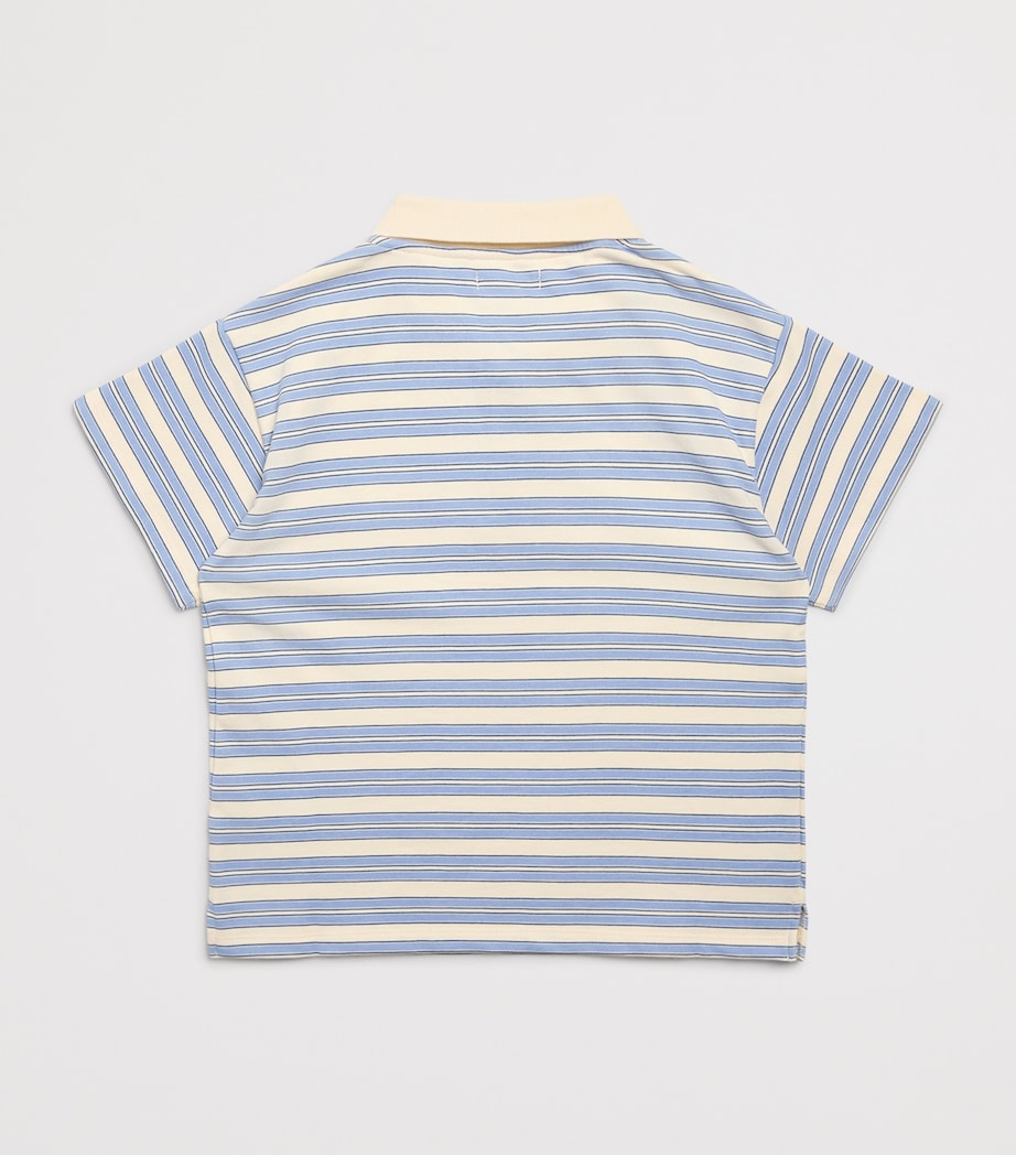 Konges Sløjd organic cotton stripe polo shirt for children 18 months to 10 years, UK version