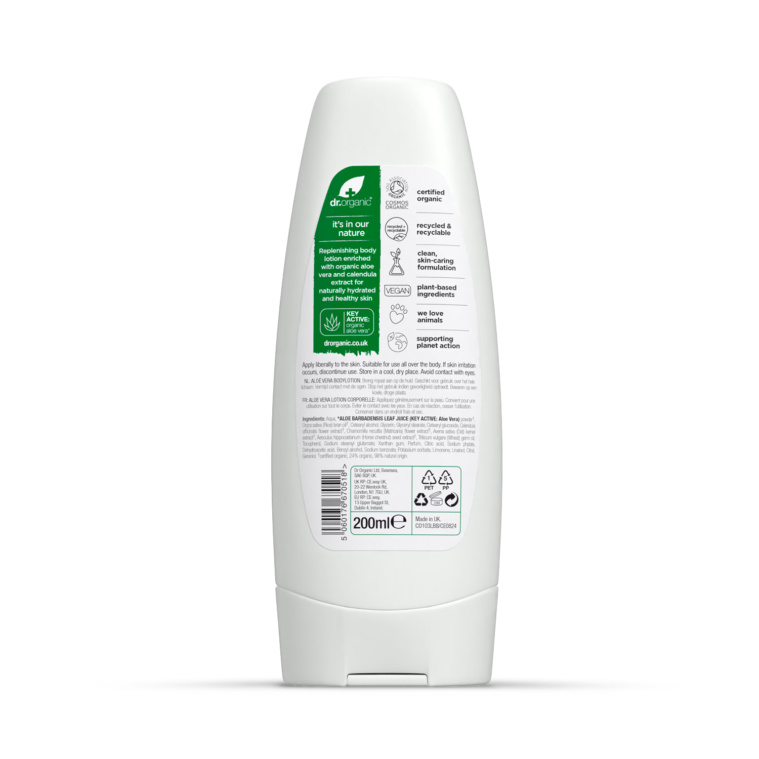 Dr Organic Aloe Vera Body Lotion 200ml