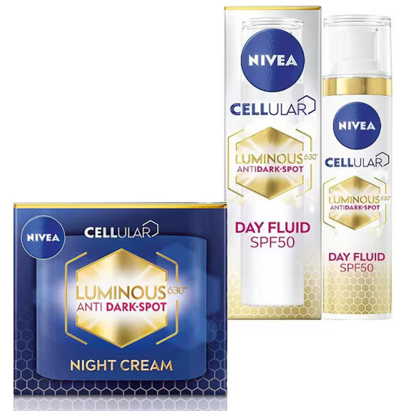 NIVEA Luminous 630 Day Night Cream Duo 2x50ml imported from the UK