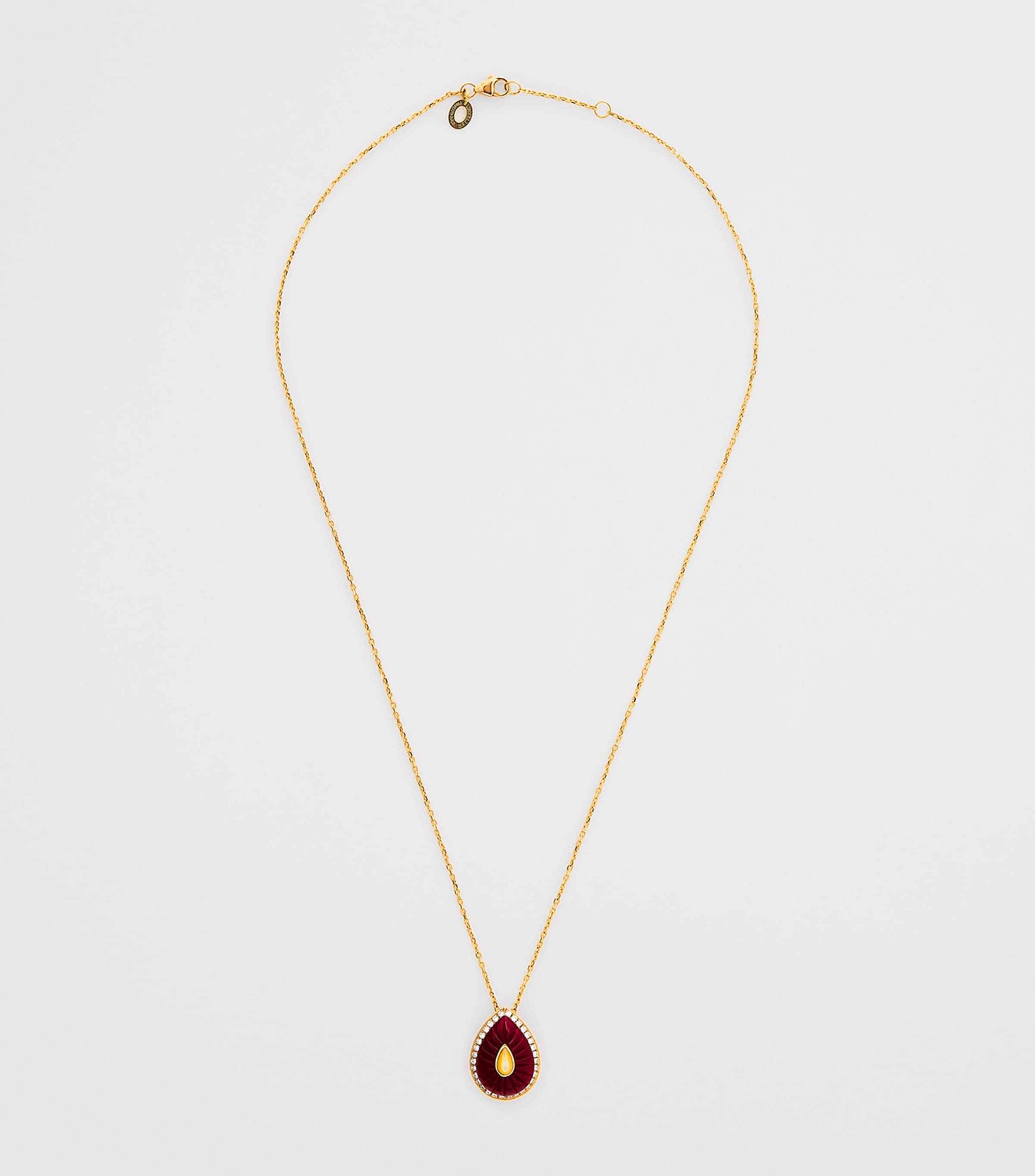 L'ATELIER NAWBAR yellow gold diamond amethyst pearl Bond Street necklace, UK version