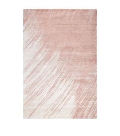 The Rug Company x David Rockwell Wool-Bamboo Silk Splash Salmon Area Rug 2.74m x 1.83m
