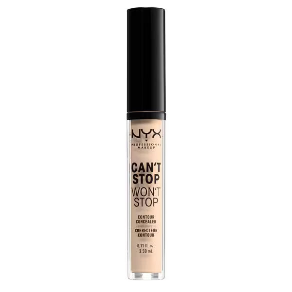 NYX Cant Stop Won't Stop Concealer Light Ivory, imported from the UK