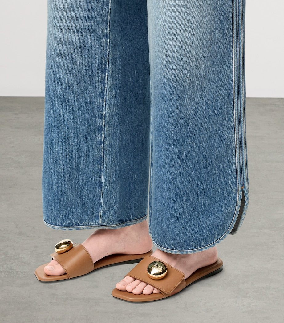 LOEWE Pebble Leather Sandals, UK version