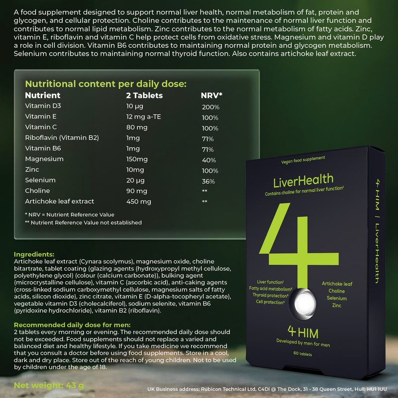 4Him Liverhealth Liver Support 60 Vegan Tablets