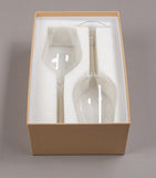 Set of 2 Crystal Wine Glasses with 420ml Capacity