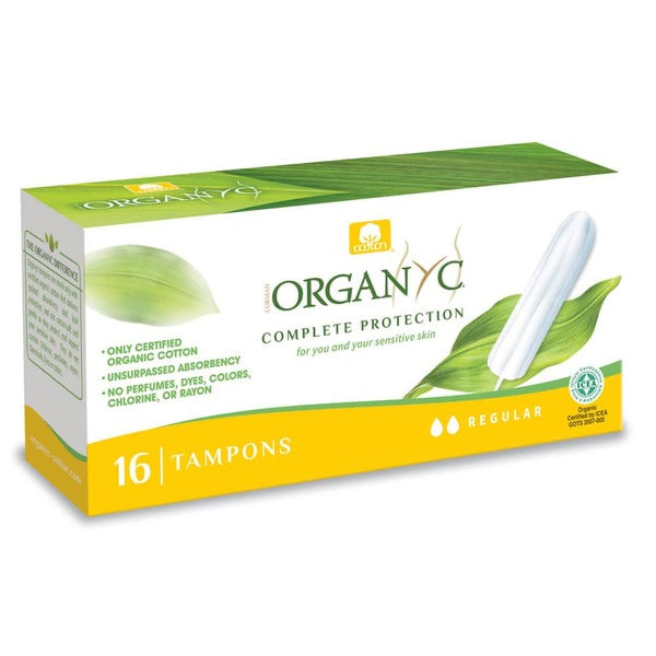Organyc Organic Cotton Tampon Regular 16s count, imported from the UK