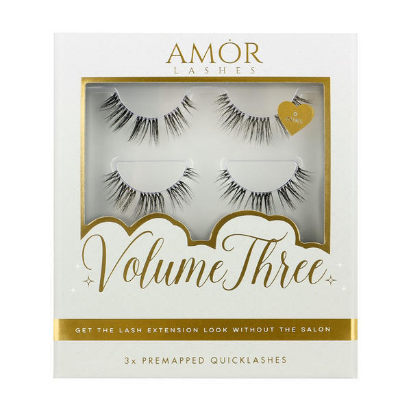 House of Amor Volume 3 false eyelashes 3 pairs, UK version