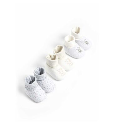 Elephant Sock-top Baby Booties - 3 pack