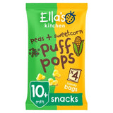 Ella's Kitchen Peas and Sweetcorn Puff Pops Multipack Baby Snack 10+ Months   4 x 9g