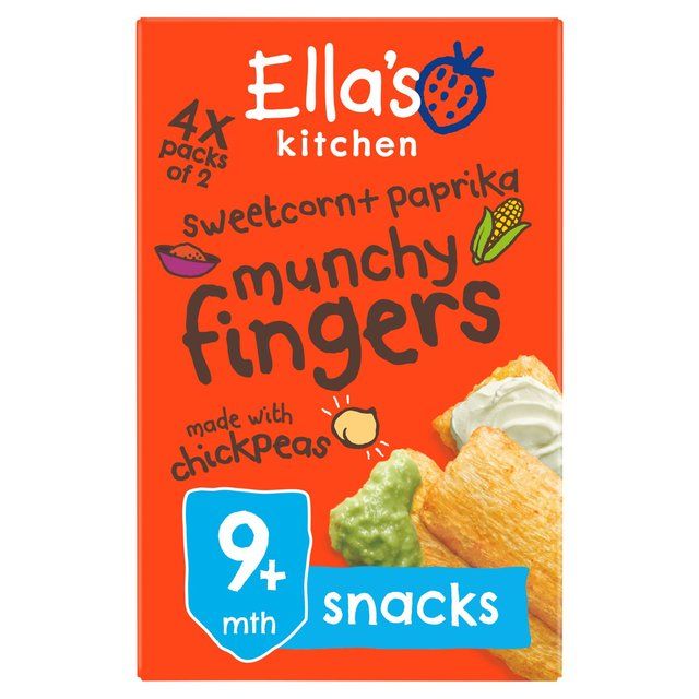 Ella's Kitchen Sweetcorn Paprika Munchy Fingers Multipack Baby 9+Months   48g