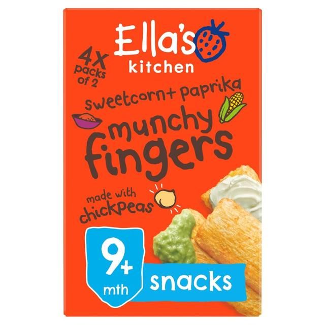 Ella's Kitchen Sweetcorn Paprika Munchy Fingers Multipack Baby 9+Months   48g