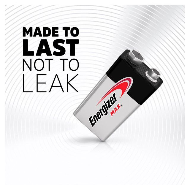 Energizer Max 9V Batteries Alkaline   2 per pack