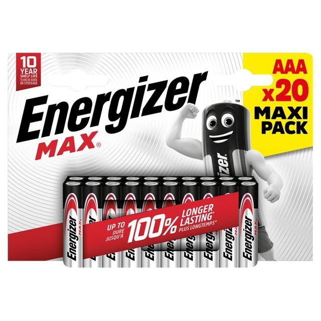 Energizer Max AAA   20 per pack