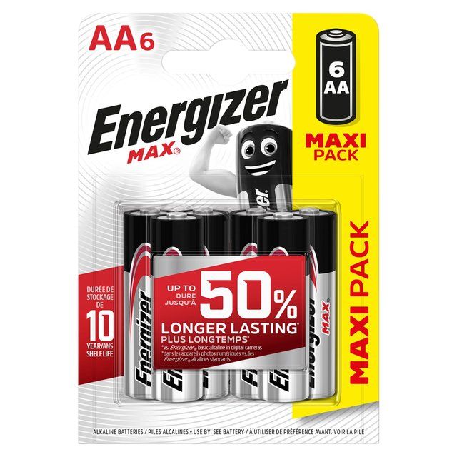 Energizer Max Alkaline AA   6 per pack