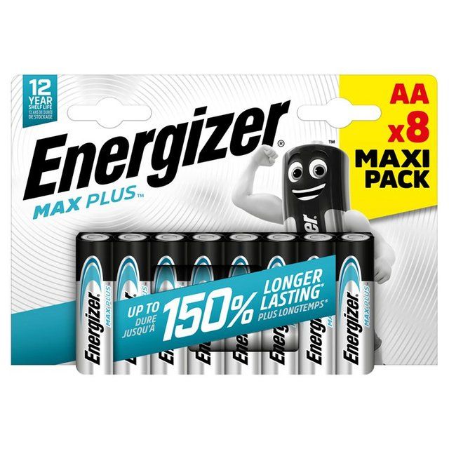Energizer Max Plus AA Batteries Alkaline   8 per pack