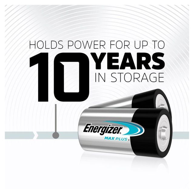 Energizer Max Plus C Batteries Alkaline   2 per pack