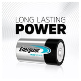Energizer Max Plus D Batteries Alkaline   2 per pack