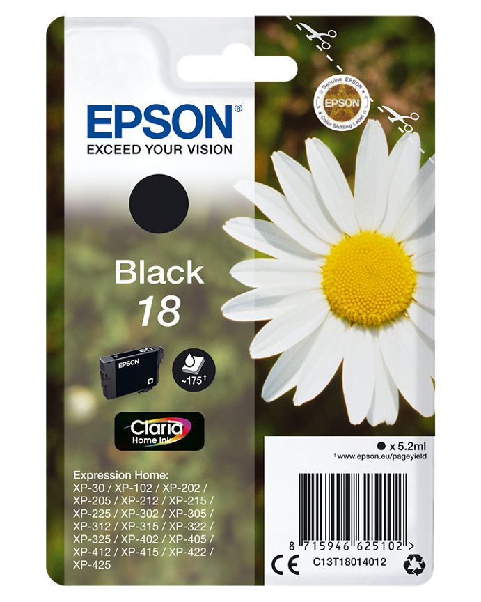 Epson Daisy 18 Black Ink Cartridge