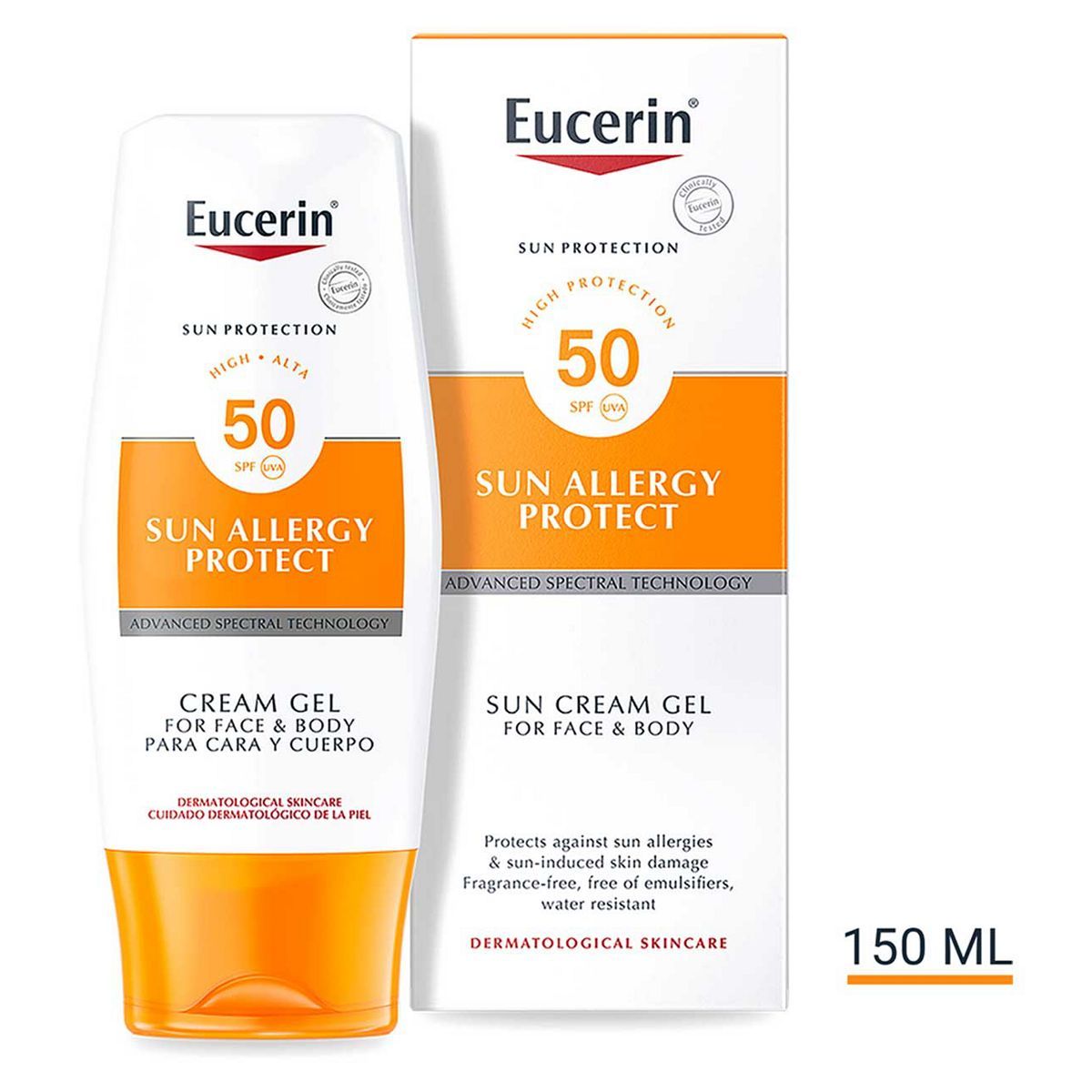 Eucerin Sun Allergy Protection Sun Cream for Face &amp;amp; Body SPF 50+, 150ml