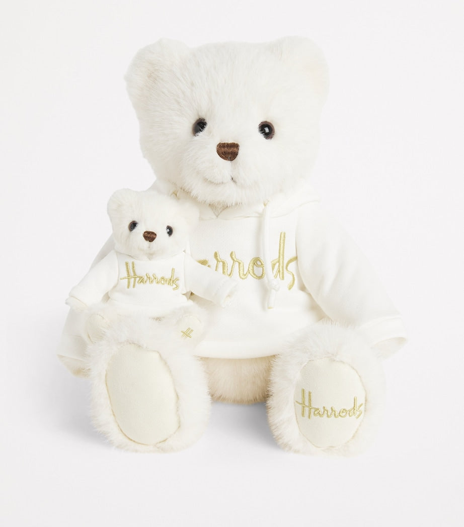 Harrods bear keyring with removable hoodie and gold-tone hardware, 9cm height, UK version