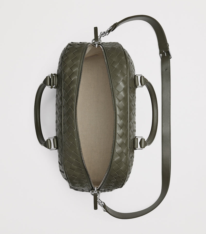 Bottega Veneta Leather Intrecciato Getaway 24 Ore Travel Bag