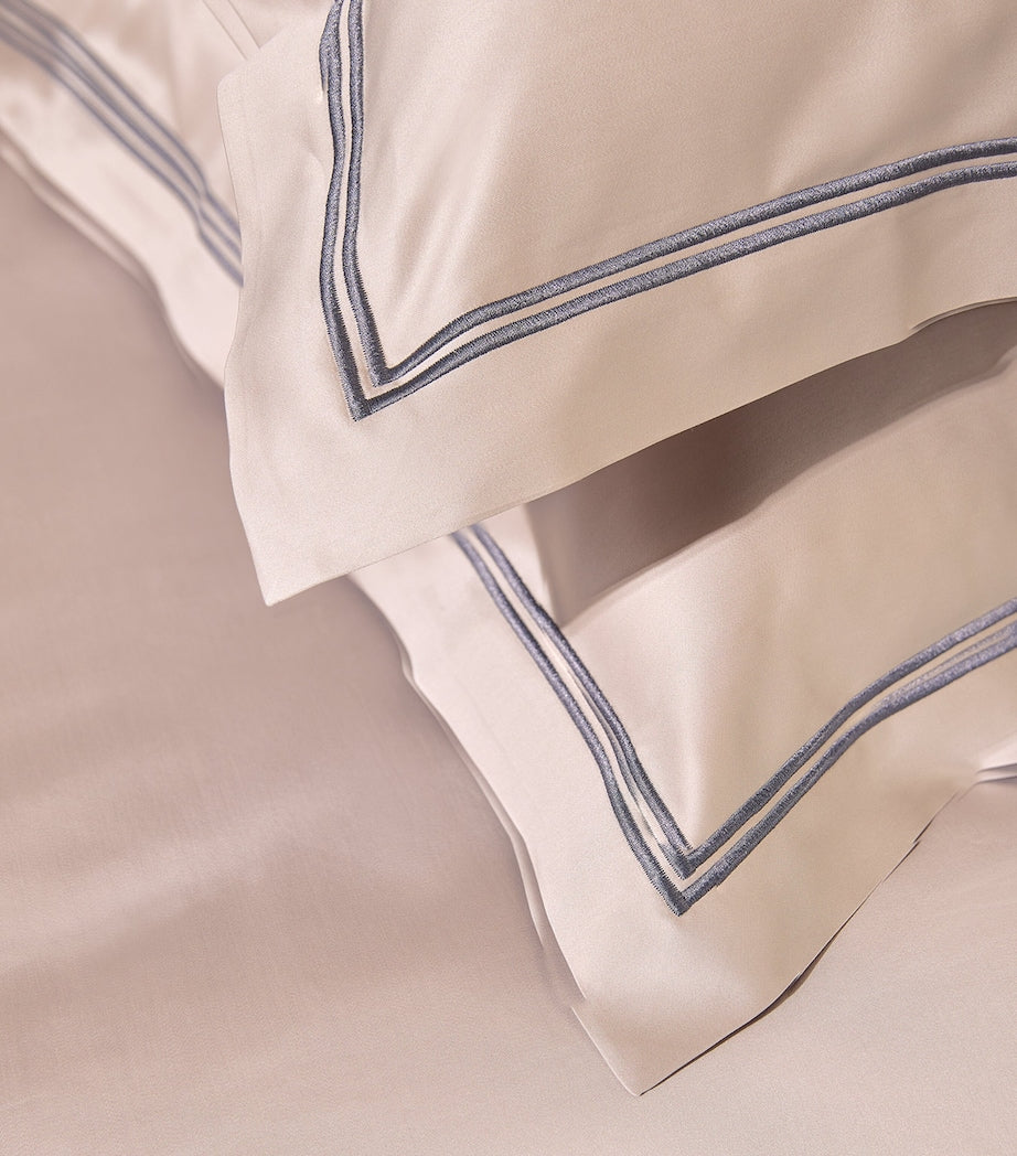 Peter Reed striped embroidery Egyptian cotton boudoir pillowcase 30cm x 40cm, imported from the UK