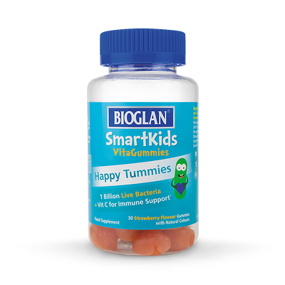 Bioglan SmartKids Happy Tummies Strawberry Probiotic Gummies 30