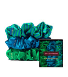 Silke mulberry silk hair scrunchies set of 3 (British brand)