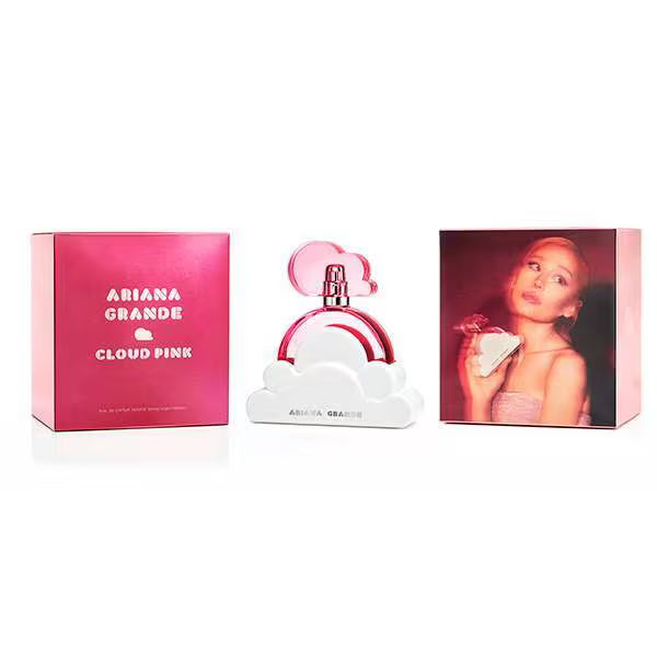 Ariana Grande Cloud Pink perfume bottle - British product