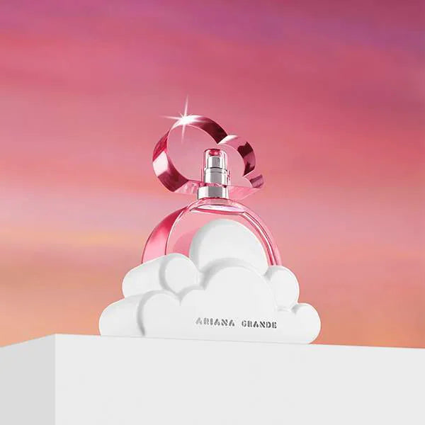 Ariana Grande Cloud Pink perfume bottle - British product