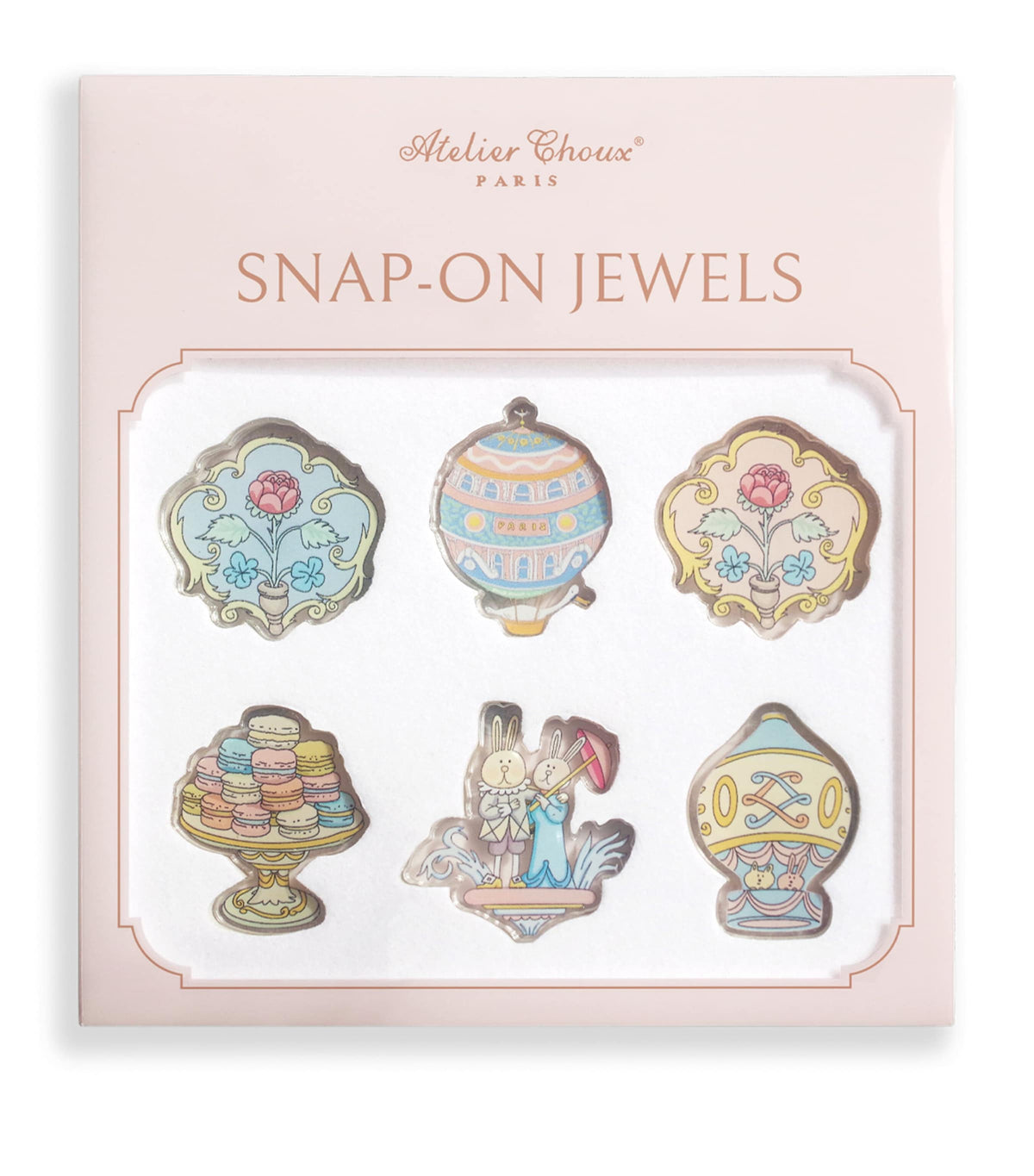 Atelier Choux Jeanne Jewel Set press-on buttons - British product